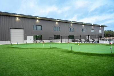 putting green at our Medina River RV park