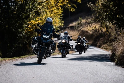 Motocycles on road